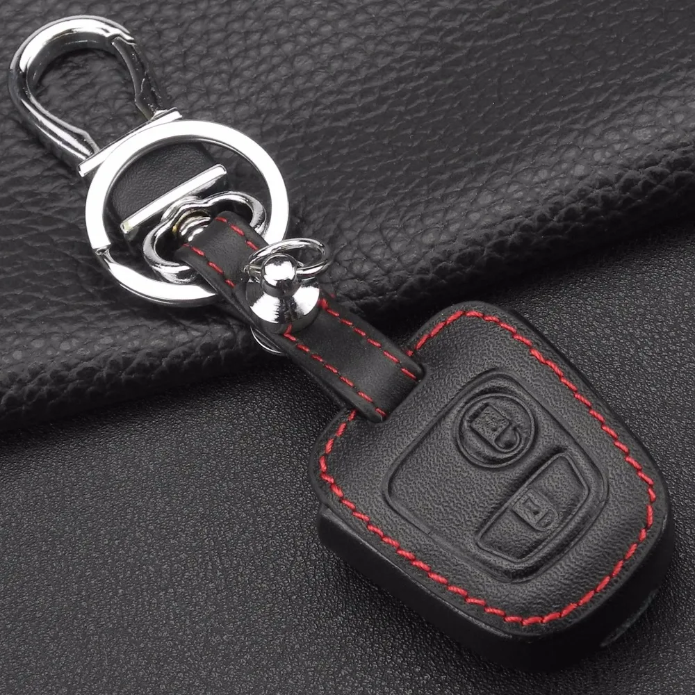 Кожаный чехол для автомобильного ключа jingyuqin Citroen c4 c5 Berlingo Picasso Xsara Aygo Peugeot 206 207 307 107