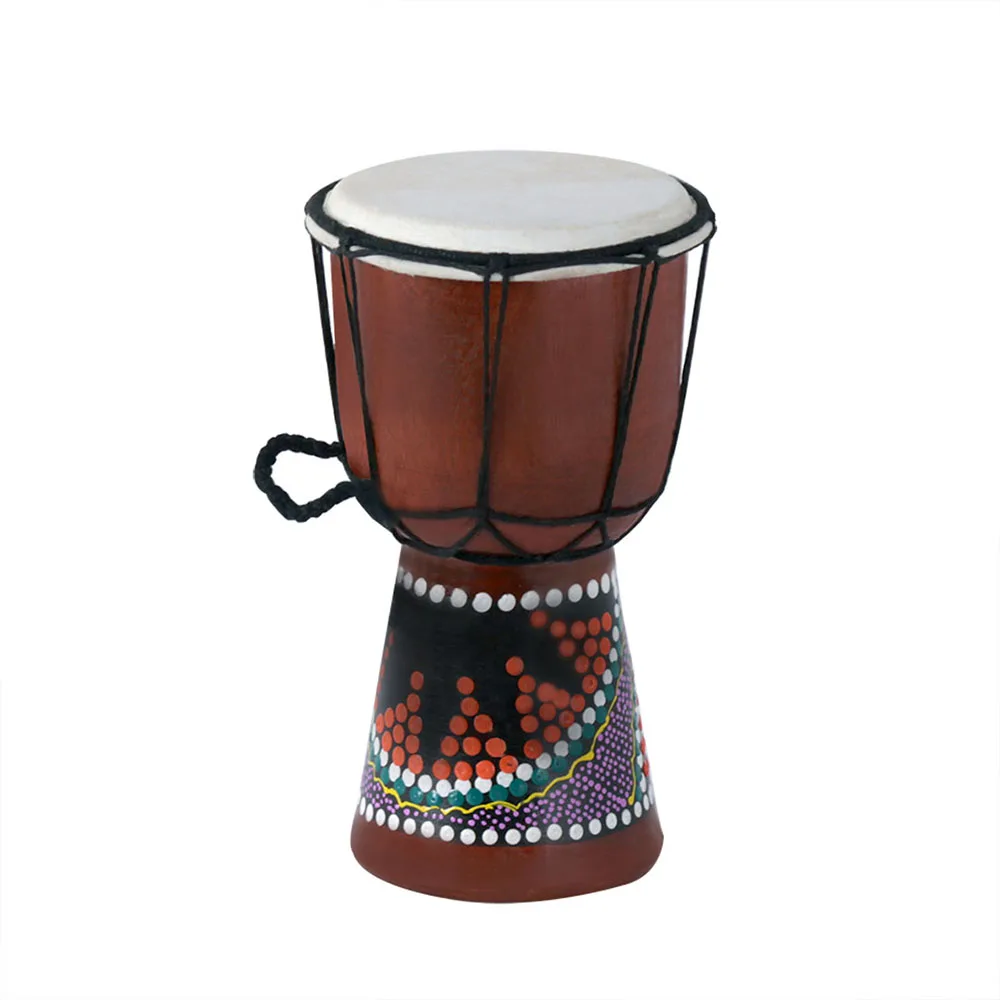 4-дюймовый деревянный Африканский барабан Djembe ручной ударный инструмент