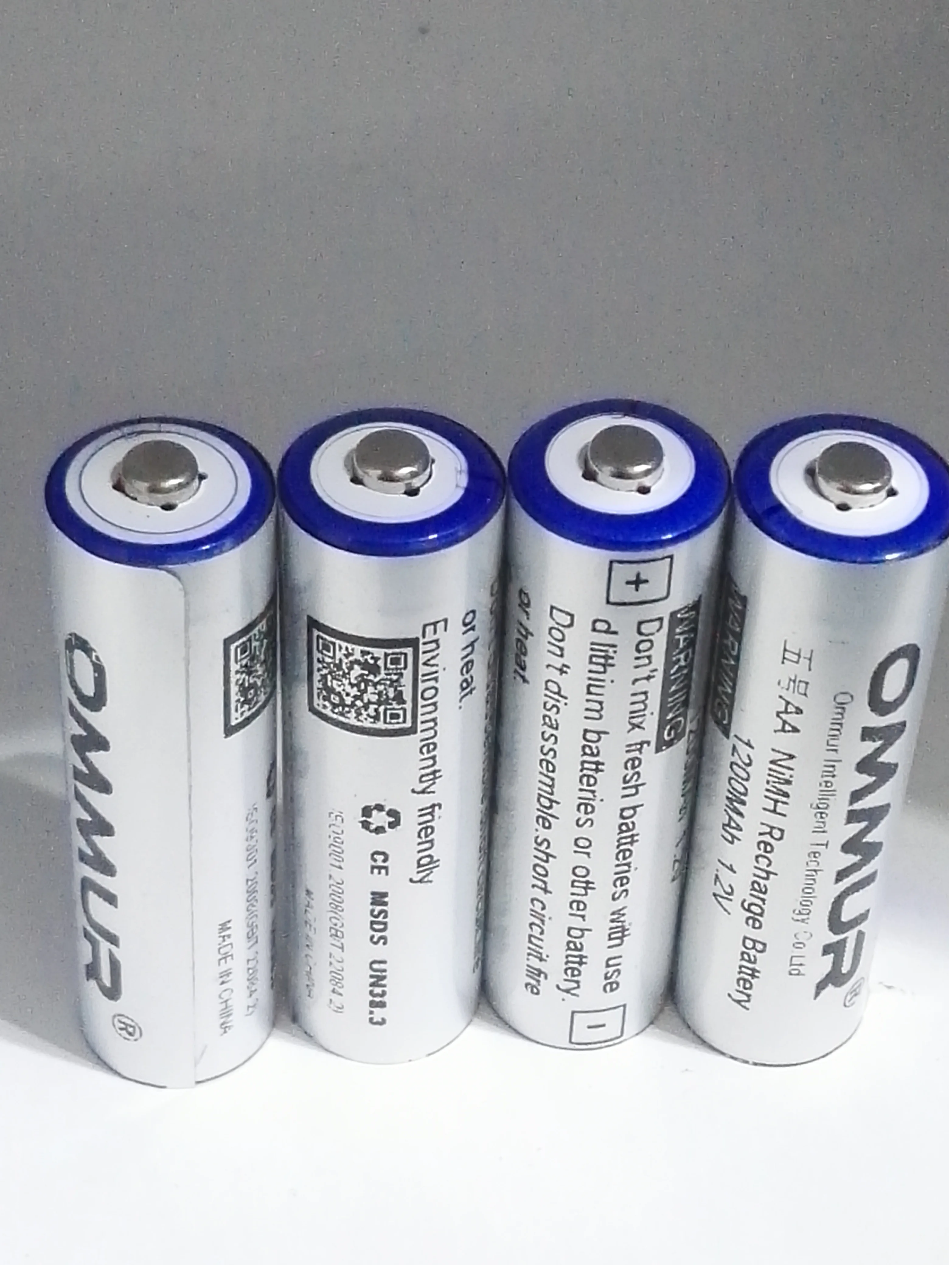 OMMUR AA 1,2 V 1200mAh NiMH аккумулятор Перезаряжаемый для фонарика налобный фонарь электронная игрушка