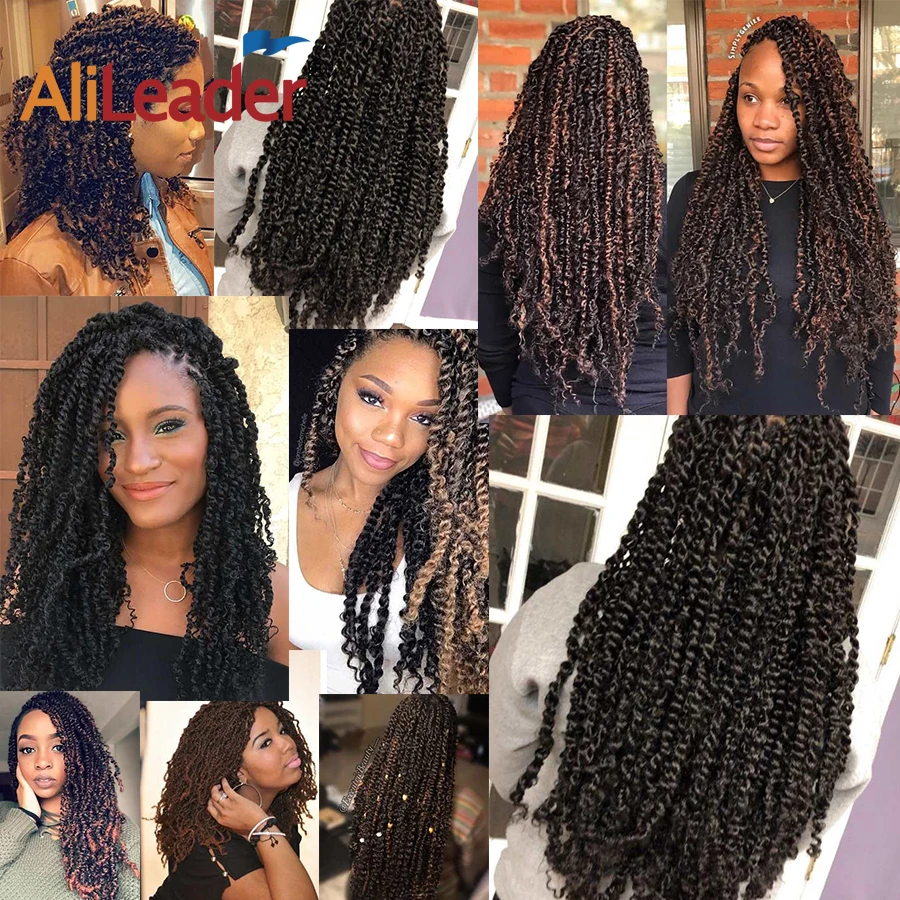 

AliLeader Passion Twist Hair 18 Inch Long Bohemian Braid Freetress Crochet Braiding 15 Strands Synthetic Natural Hair Extension