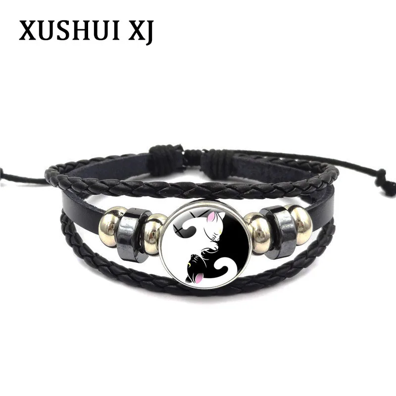 XUSHUI XJ Yin Yang Tai Chi стеклянный браслет с пряжкой ювелирные изделия ручной работы