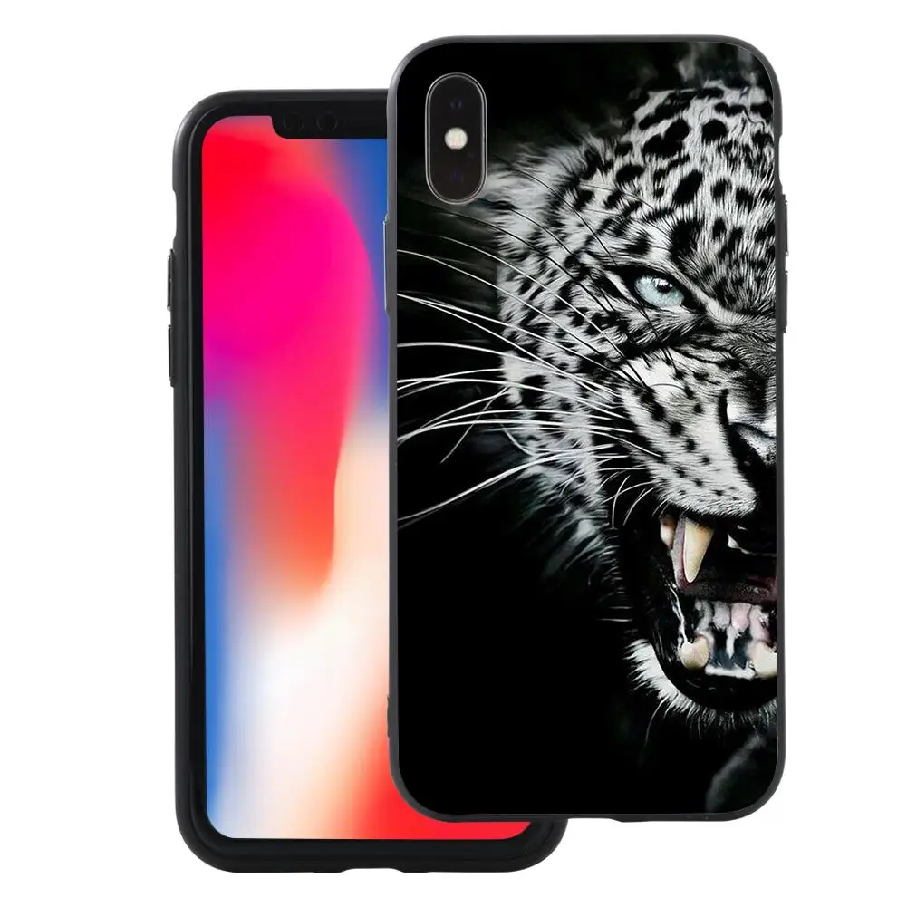 Мода животных леопардовым узором Защитный чехол Крышка для iPhone X 6 S 7 8 плюс |