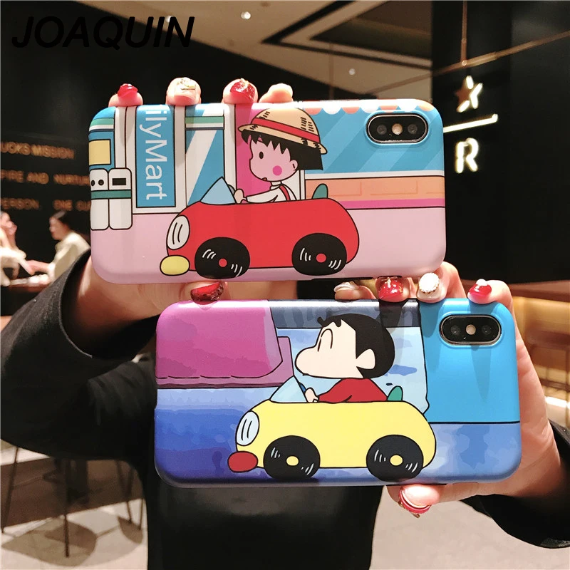 Милый Crayon Shin-chan Chi-bi Maruko drive цветной рисунок мягкая ТПУ задняя крышка для iphone 6 6s 7 8