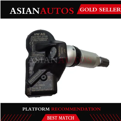 5Q0907275B TPMS датчик давления в шинах/Предупреждение 5Q0 907 275B для Audi Volkswagen A3 8V Q7 4M Q5 Q3 A4 A5