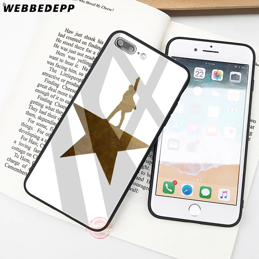 WEBBEDEPP Hamilton Музыкальный Чехол для телефона из закаленного стекла Apple iPhone XS Max XR X 8 7 6S