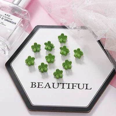 Green 10PCS 10 шт./лот милые разноцветные вишни для девочек маленькие когти для волос Принцесса Милая заколка для волос шпильки для волос повязка для волос Детские аксессуары для волос - Цвет: Green 10PCS