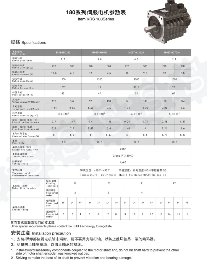 Серводвигатель высокой мощности 180ST M48015 7 5 кВт 48N.M 380V 7500W|servo motor kit|motor kit7.5kw |