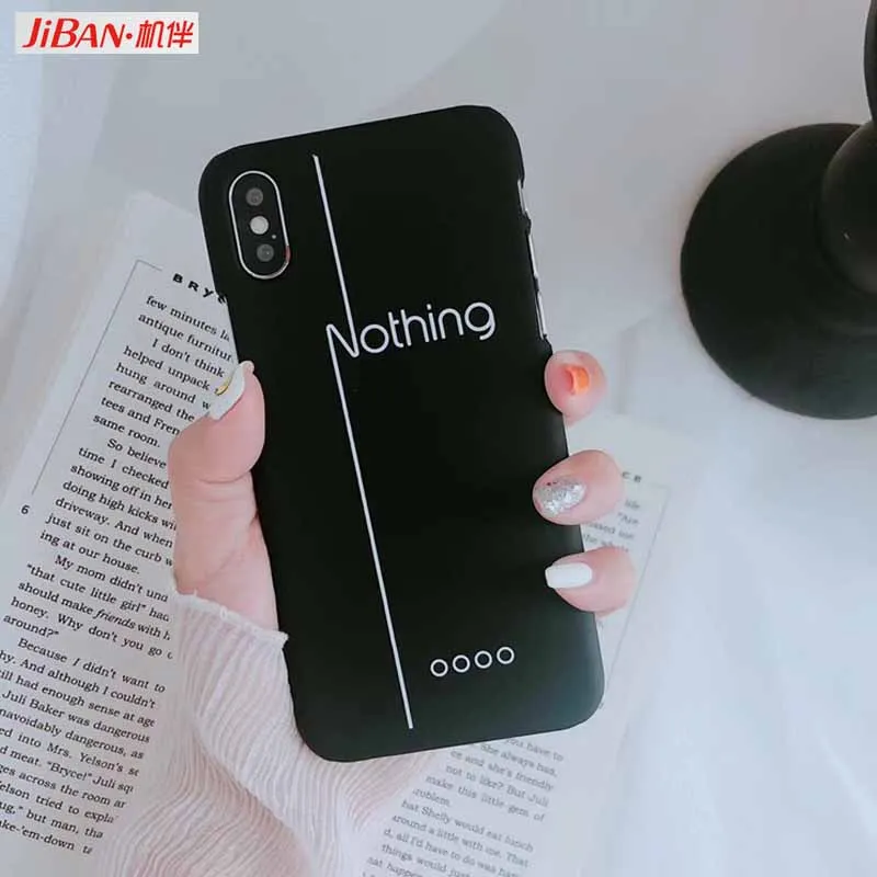 JIBAN модные чехлы для телефонов с надписью Nothing Line iphone 6 6s 6plus 7 8 жесткий матовый