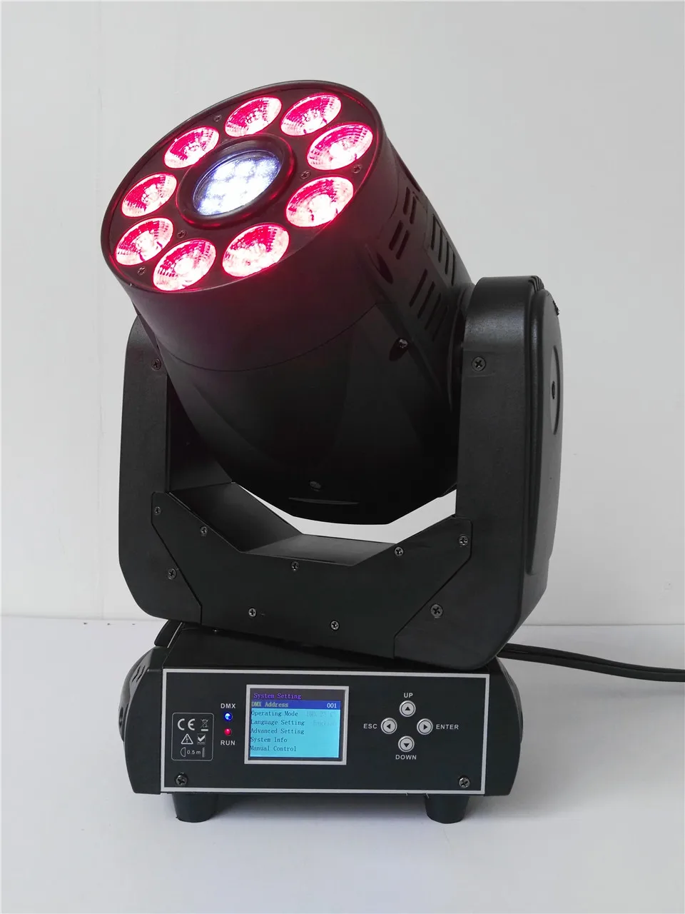 6 шт. 90 Вт LED Moving Head Light + 9x18 WASH RGBWA UV в 1 цвет Light/90 Disco DJ DMX прожектор Ligh|Эффект