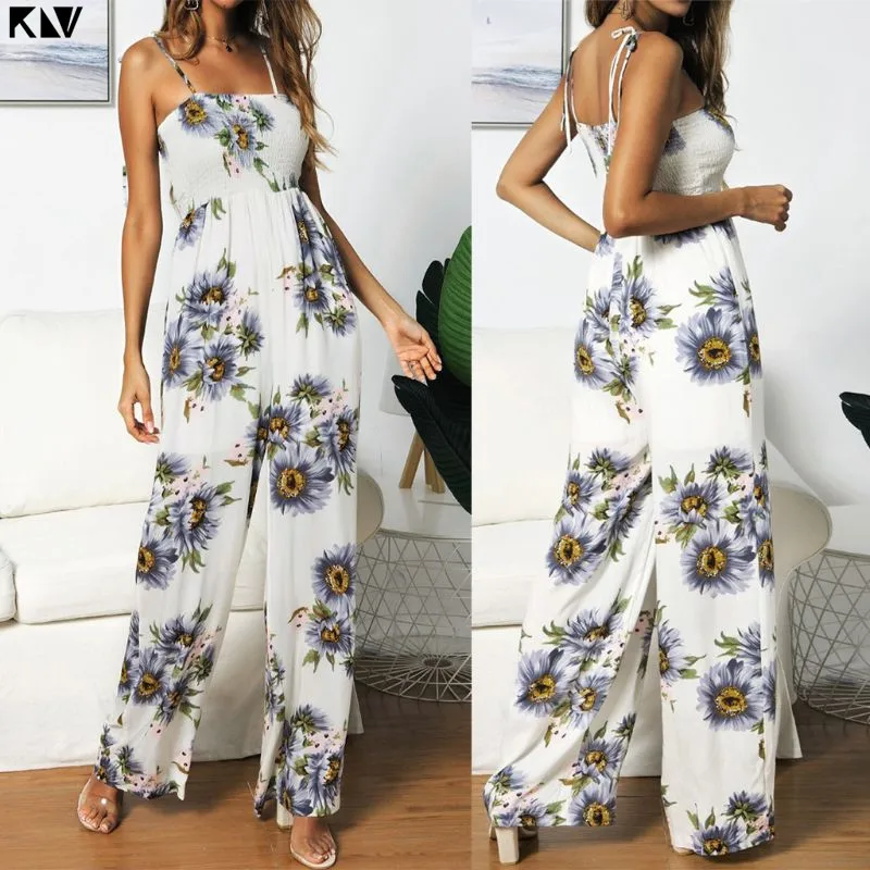 KLV женский летний бандо с принтом подсолнуха без рукавов праздничный Длинный