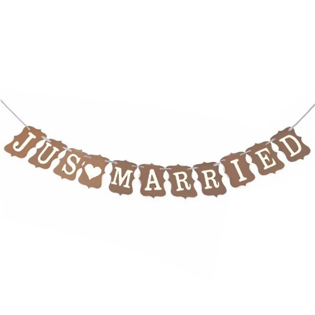

Just Married Wedding Party Decorations Photo Booth Props Wedding Decoration Vintage JUST MARRIED Wedding Banner