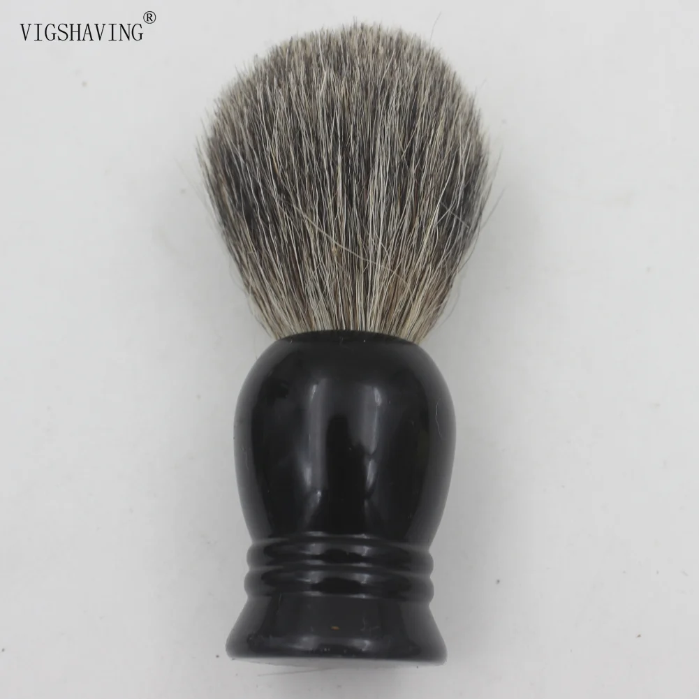 VIGSHAVING Черный Из Натурального Волоса барсука щетка для лица для Для мужчин бритья влажное Бритье