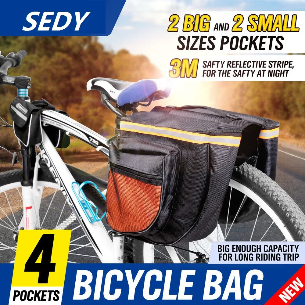 SEDY двойные сумки для велосипеда Большая вместительная Водонепроницаемая