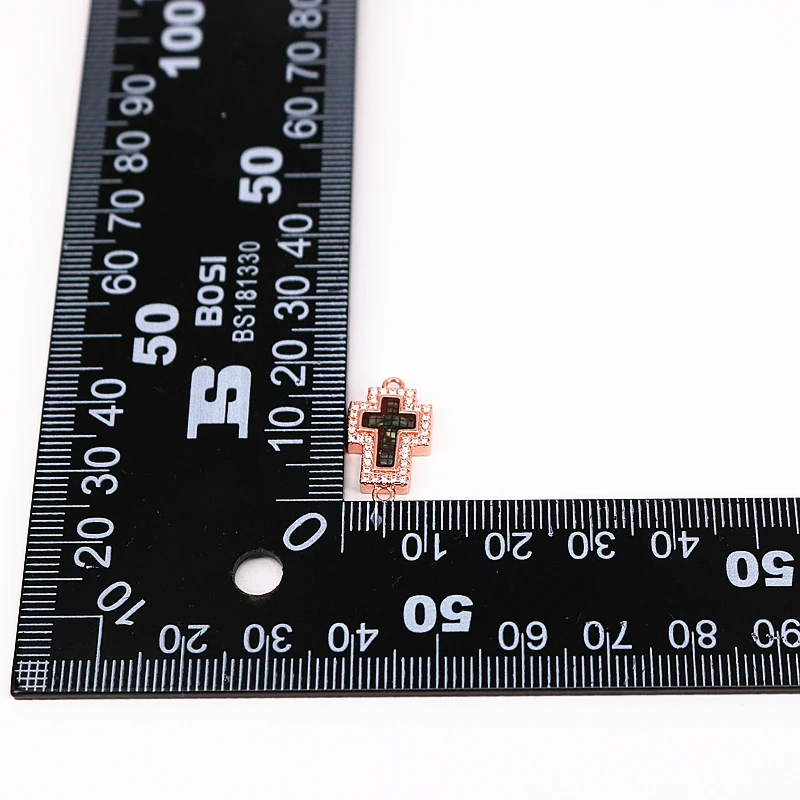 10 шт./лот Ювелирное Украшение на удачу мигающий изящный крест Micro Pave CZ для