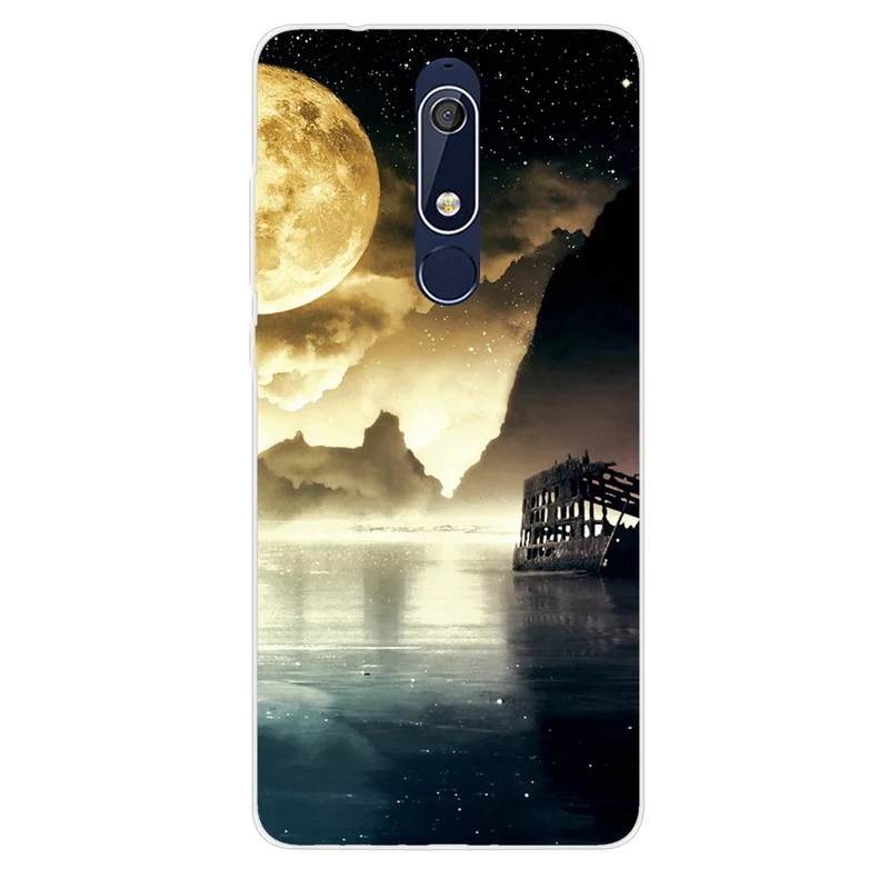 Модный милый чехол с мультяшными животными для Nokia 5 1 рисунком мягкий силиконовый
