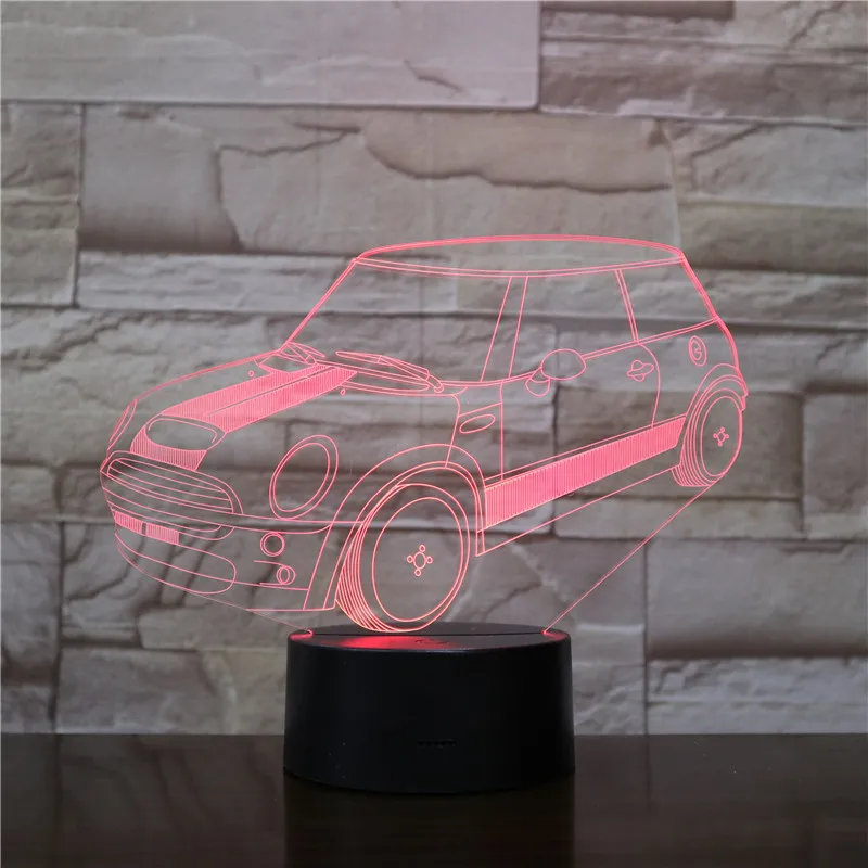 Новинка 3D светодиодный ночсветильник Автомобильная настольная лампа Luminaria