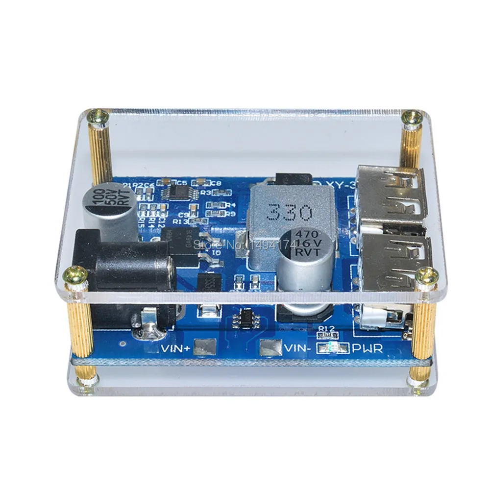 WQScosea Q8S354 двойной USB-модуль быстрой зарядки DC-DC 9V-36V понижающий до 5V 5A плата