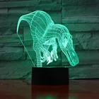 Динозавр 3D светодиодный Ночной светильник с 7 цветов светильник для украшения дома лампы удивительный оптический светильник комплект одинаковых рождественских пижам подарок 3D-990