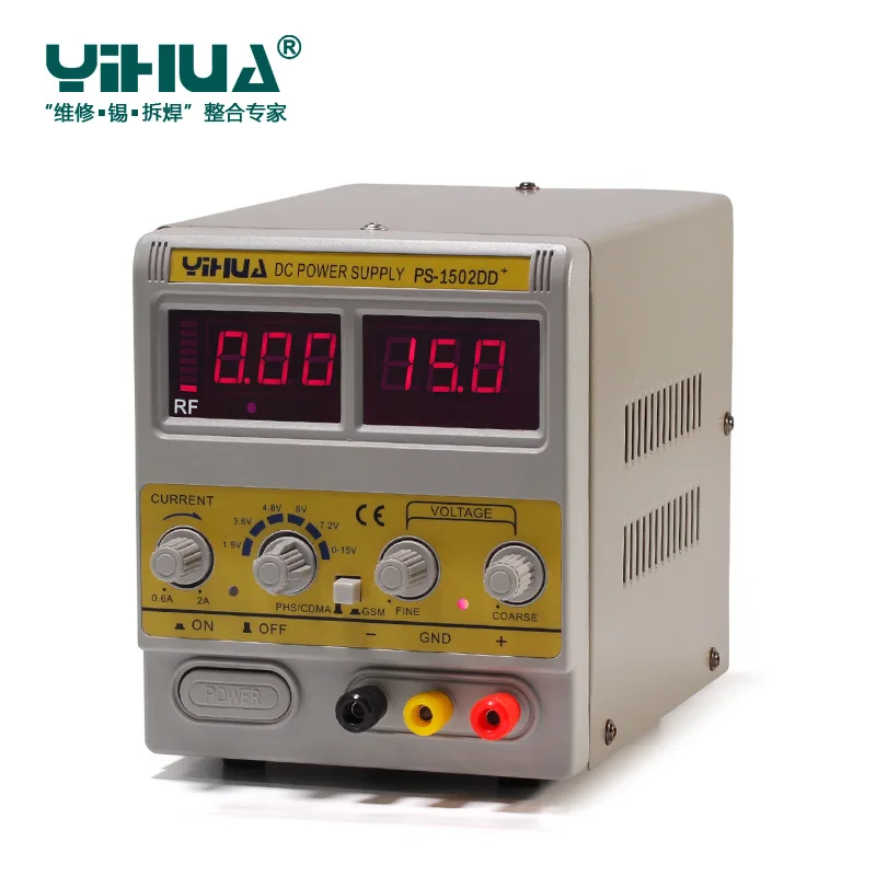 Регулируемый источник питания постоянного тока YIHUA 1502DD + для мобильного телефона
