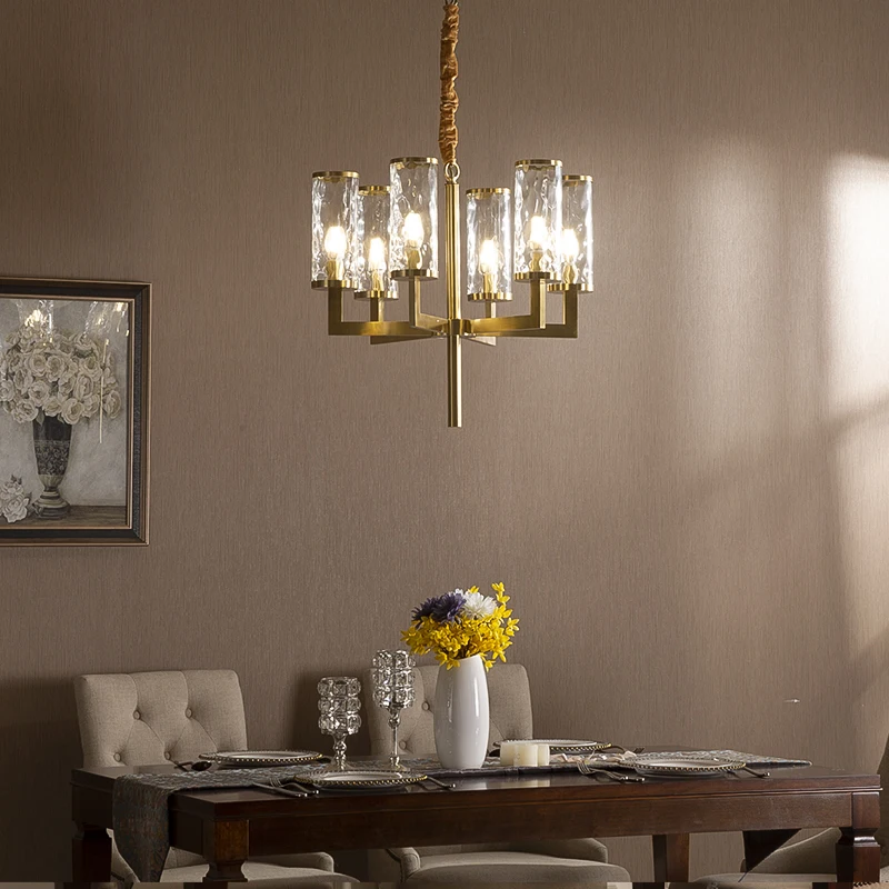 Современные светодиодные люстры для гостиной роскошные медные антикварные