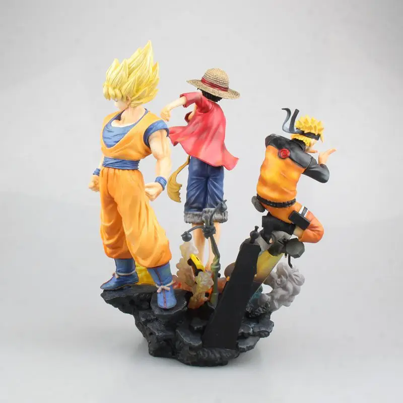 Аниме Рисунок 26 см Одна деталь Луффи героя аниме Наруто Dragon Ball Z Son Goku Saiyan ПВХ