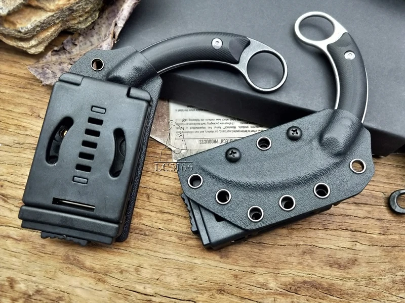 LCM66 tactical karambit High-end D2 steel scorpion claw knife outdoor camping jungle survival battle Fixed blade self defense cs