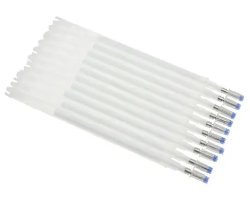 10pcs White Термо стираемая ручка высокая температура исчезающая ткань маркер заправки и металлические швейные измерительные линейки для квилтинга швейный инструмент - Цвет: 10pcs White