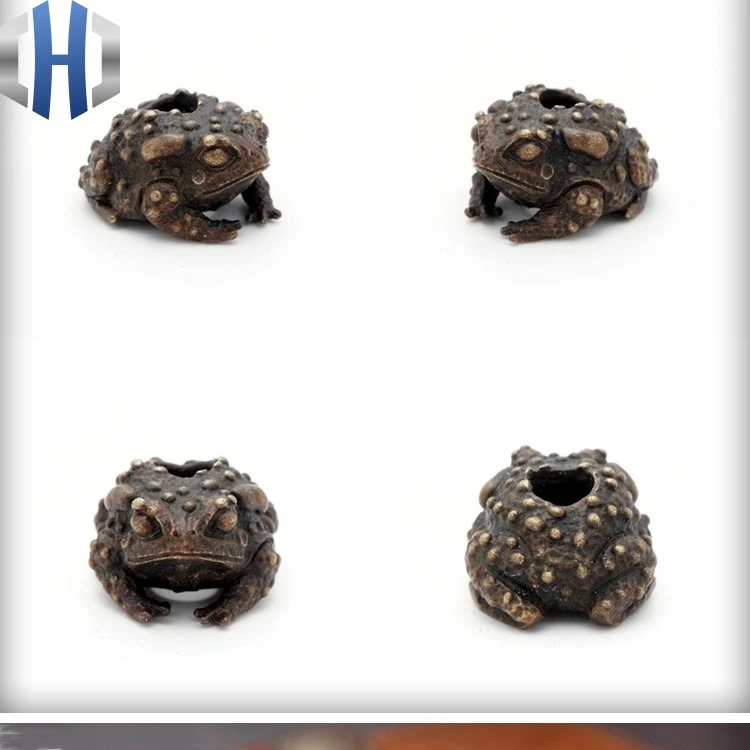 Оригинальная однотонная ручная резная Золотая жаба Зонт EDC веревочный нож