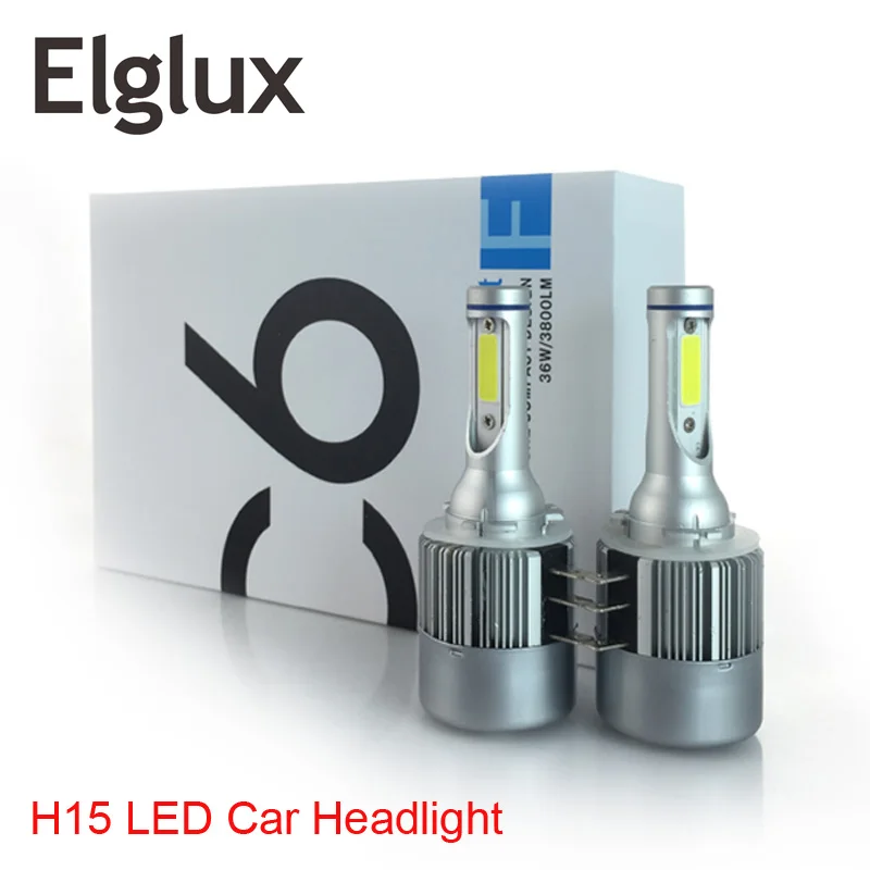 СВЕТОДИОДНЫЙ Автомобильный светильник Elglux 2x H15 H7 H4 72 Вт 8000 лм беспроводной для