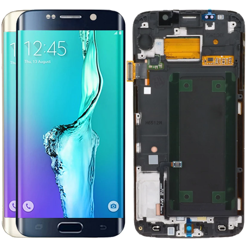 Оригинальный S6 Edge lcd для samsung Galaxy Рамка Дисплей кодирующий преобразователь