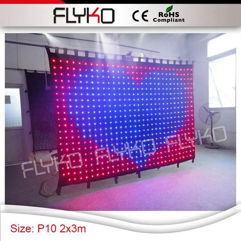 Светодиодный видео дисплей P100mm 7ft x 10ft секс видео|video wall led|led video curtainvideo led curtain |