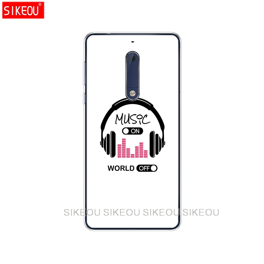 Силиконовый чехол для телефона Nokia 5 3 6 7 PLUS 8 9 /Nokia 1 2 2018 музыка on world off Print | Мобильные