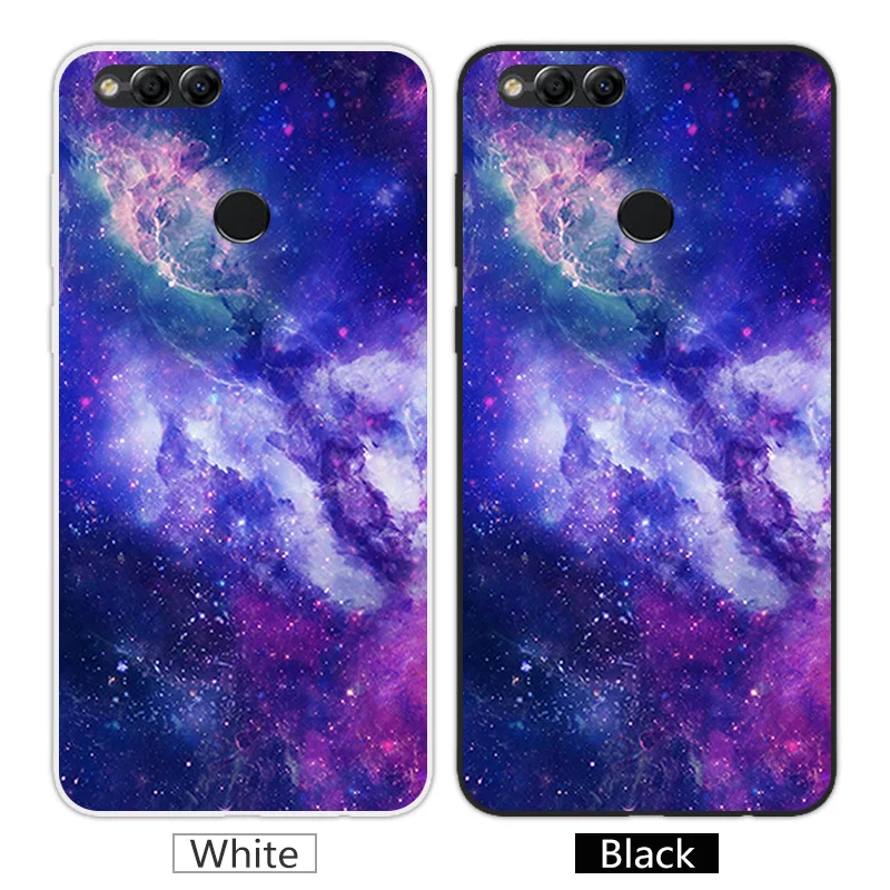 5.93inch for Huawei Honor 7X Soft Clear Silcone Shell Back Phone Black Matte Cover Scen Coque Capa |