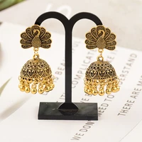 antique boho india ethnic jhumka dangle drop earrings for women bird shape tassel female earrings hanging jewelry accessories