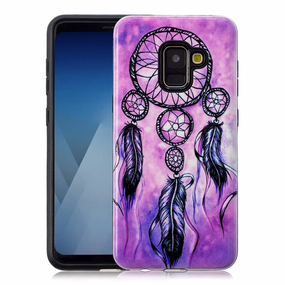 Etui For Coque Samsung A8 2018 Case Silicone Hard shell Two in one Back Cover Fundas Galaxy A530 A530F cases | Мобильные телефоны и