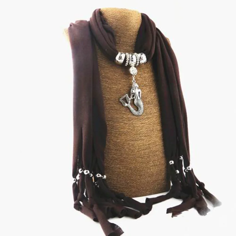 

LaMaxPa New Fashion Women Pendant Scarf Femme Elegant Pendant Echarpe Mujer Colgante Bufanda Frau Schal Vrouwen Grace Sjaals