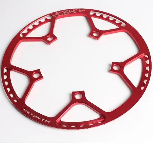 56T red chainring Litepro шатун цепи 130 BCD складной велосипед BMX односкоростная цепь колеса AL7075 170 мм Crank 130bcd зуб 45T 47T 53T 56T 58T - Цвет: 56T red chainring