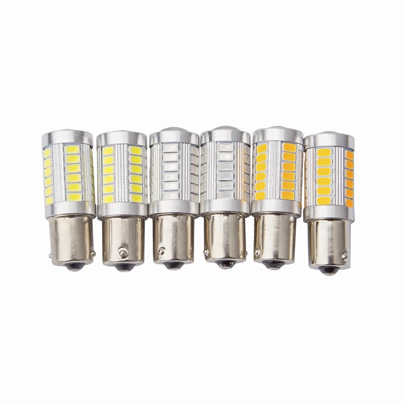 RXZ 2 шт. P21W P21/5 Вт светодиодный 1156 1157 BA15S BAY15D 33smd светодиодный лампы для фар светильник s сигнал поворота Стоп-сигнал светильник 5630 5730 12V авто светодиодный