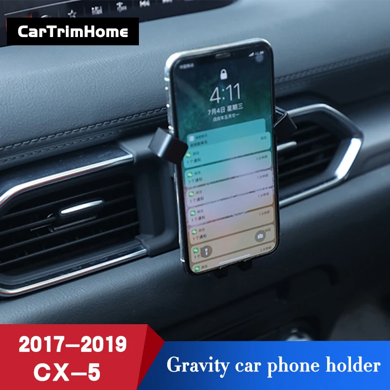 2017 2018 2019 CX 5 Аксессуары для Mazda CX5 Телефон держатель Gravity мобильного телефона