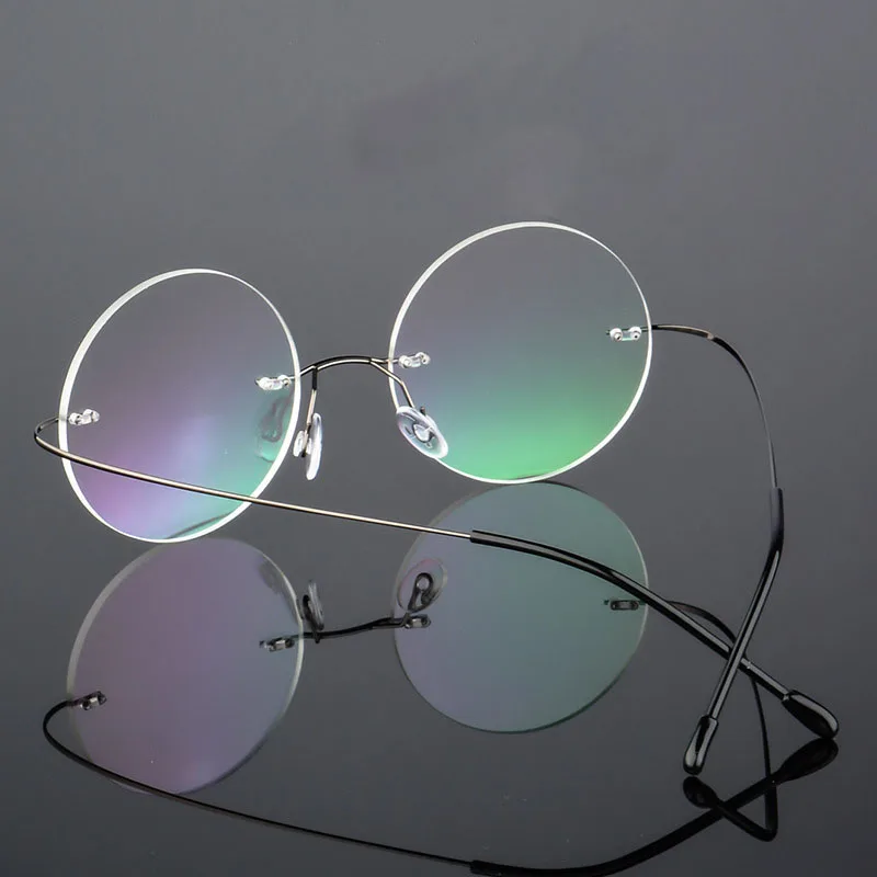 Круглые Ультра легкие оправы прозрачные оптические очки оправа титановый сплав