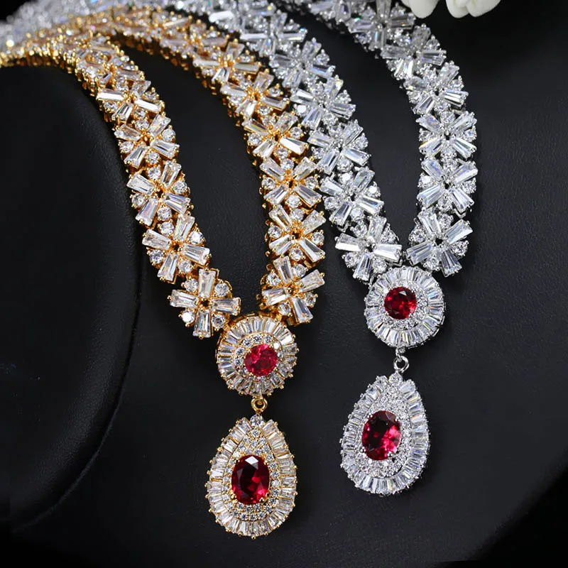 Комплект из колье и серёг с синим белым кристаллом|necklace and earrings|jewelry setsdrop jewelry sets |