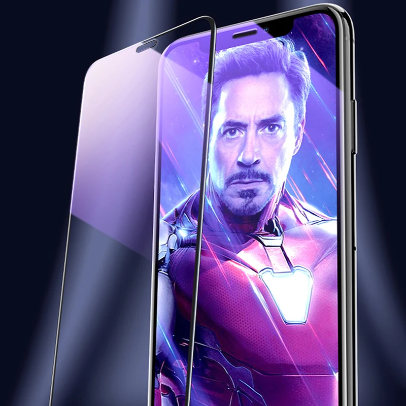 9D Защитная пленка для экрана iPhone 7 8 Plus X XR XS Max защитная на весь экран 5 5S SE 6 6s