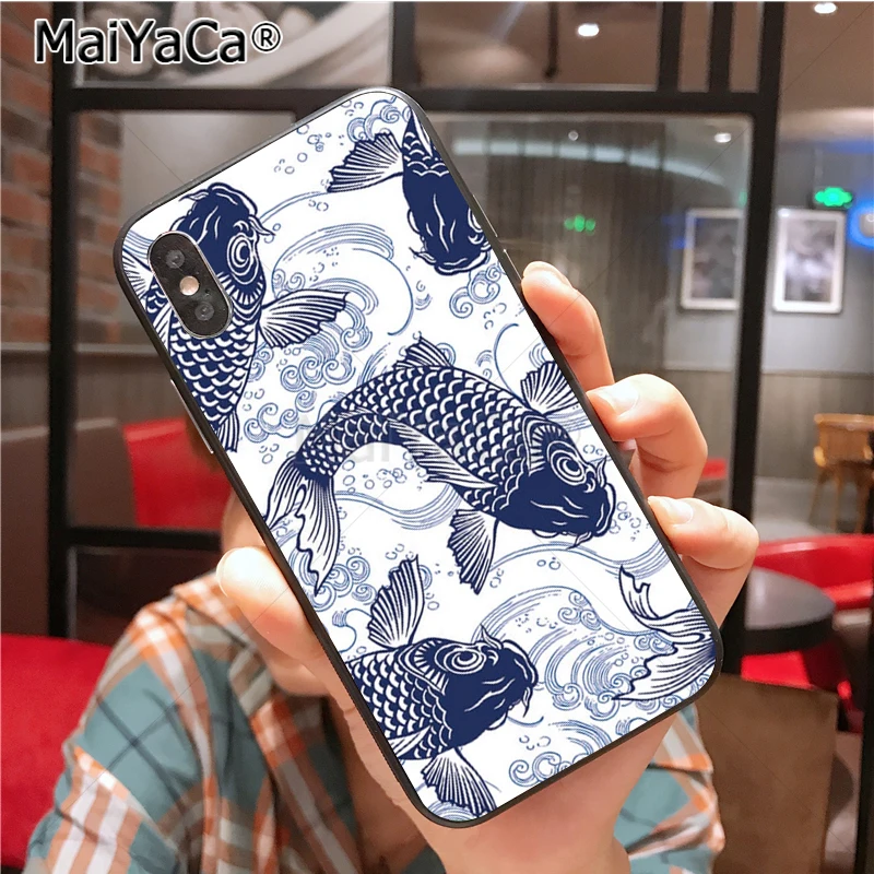 Чехол для телефона в японском стиле harmony Wave Carp Crane с уникальным дизайном iphone 11 12 Pro 8