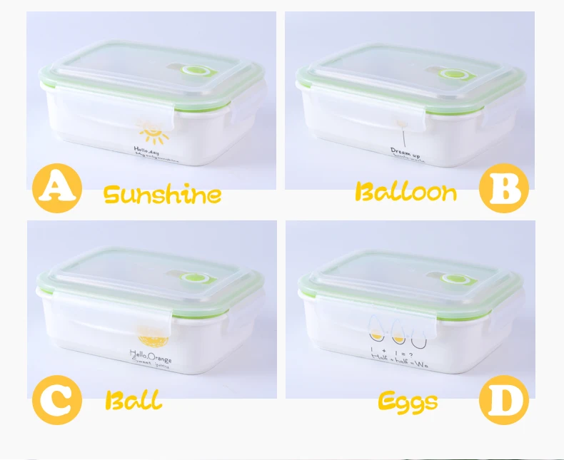 Itringal керамический Ланч-бокс Bento коробки для детей с подогревом кухонные контейнеры для продуктов с отделениями ящик для хранения