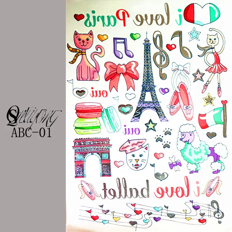 Горячие детские Временные татуировки Блестки для боди-арта водостойкие наклейки