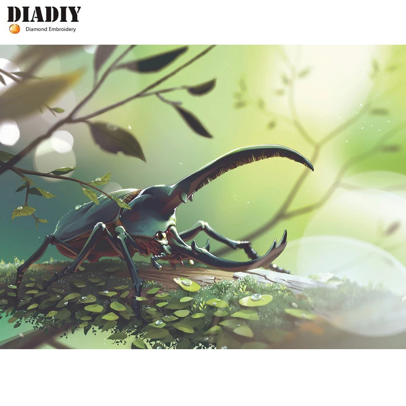Алмазная 5D картина DIADIY сделай сам вышивка насекомое Жук Геркулес мозаика для