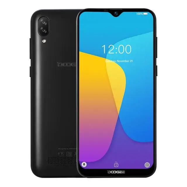 Новинка DOOGEE Y8C 6," FHD 19:9 экран капли, смартфон с распознаванием лица 1 Гб ram 16 Гб rom 3400 мАч Android 8,1 3g OTA мобильный телефон - Цвет: hei