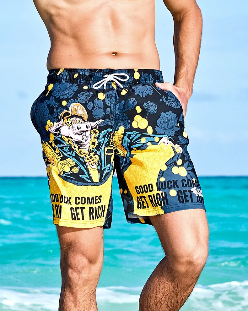 Летний мужской сексуальный купальный костюм, пляжные сетчатые шорты, Гавайские бегуны, купальный костюм, пляжные шорты, быстросохнущие шорты для серфинга