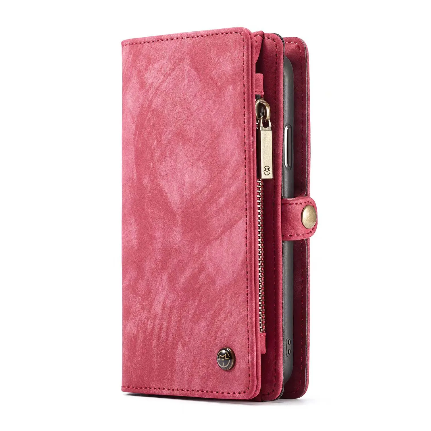 Red Винтажный чехол из искусственной кожи для samsung Galaxy S10 Lite S9 S8 Plus, кошелек на молнии, подставка, откидная крышка для samsung S7 Edge Note 8 9 - Цвет: Red