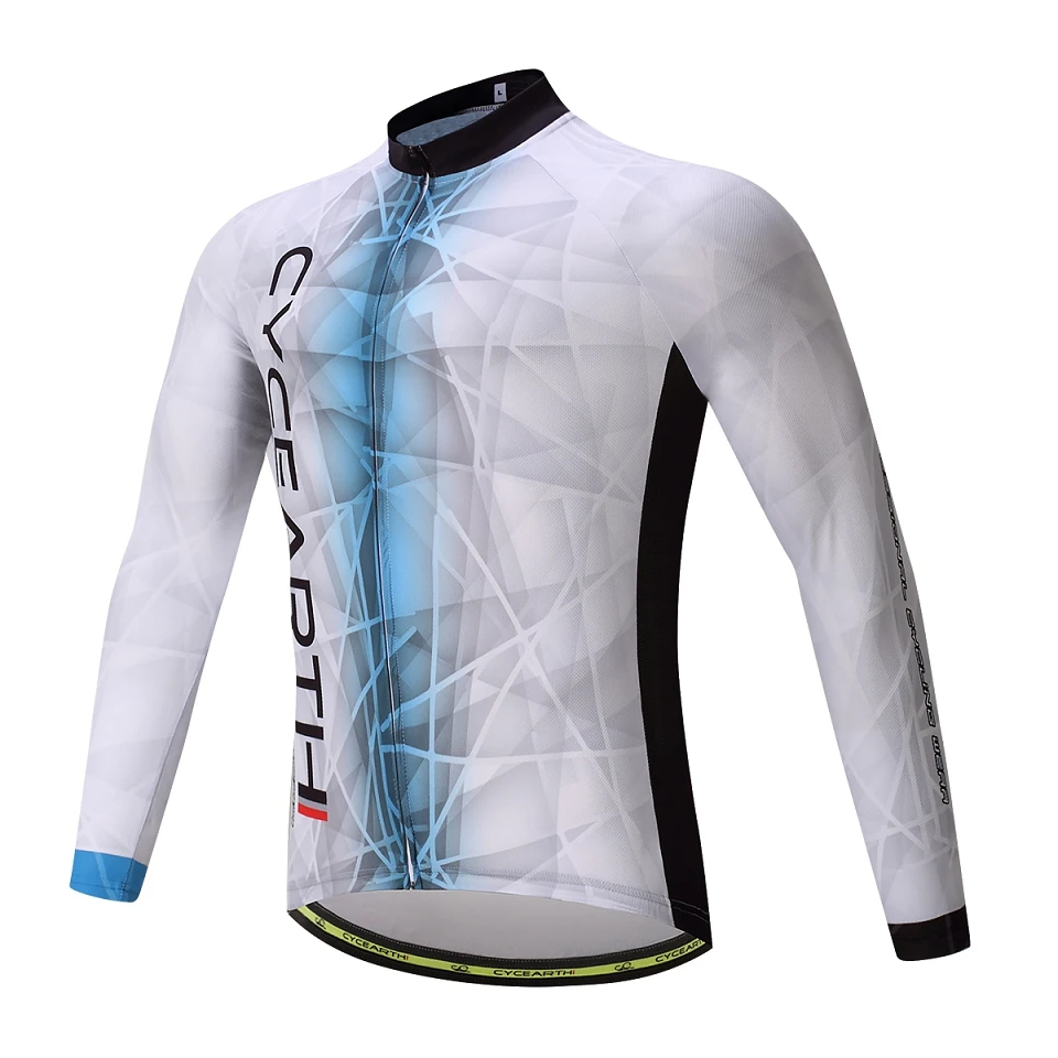long jersey CYCEARTH кофта для велоспорта с длинными рукавами велосипедная одежда футболка с рисунком "Верховая езда" Maillot Ropa De Ciclismo дышащая CELJ001 - Цвет: long jersey